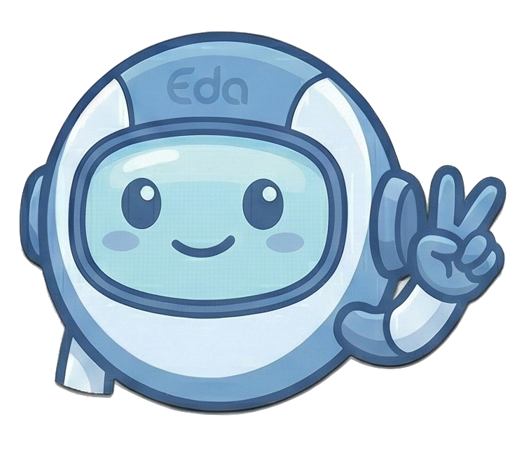 Eda with a peace sign